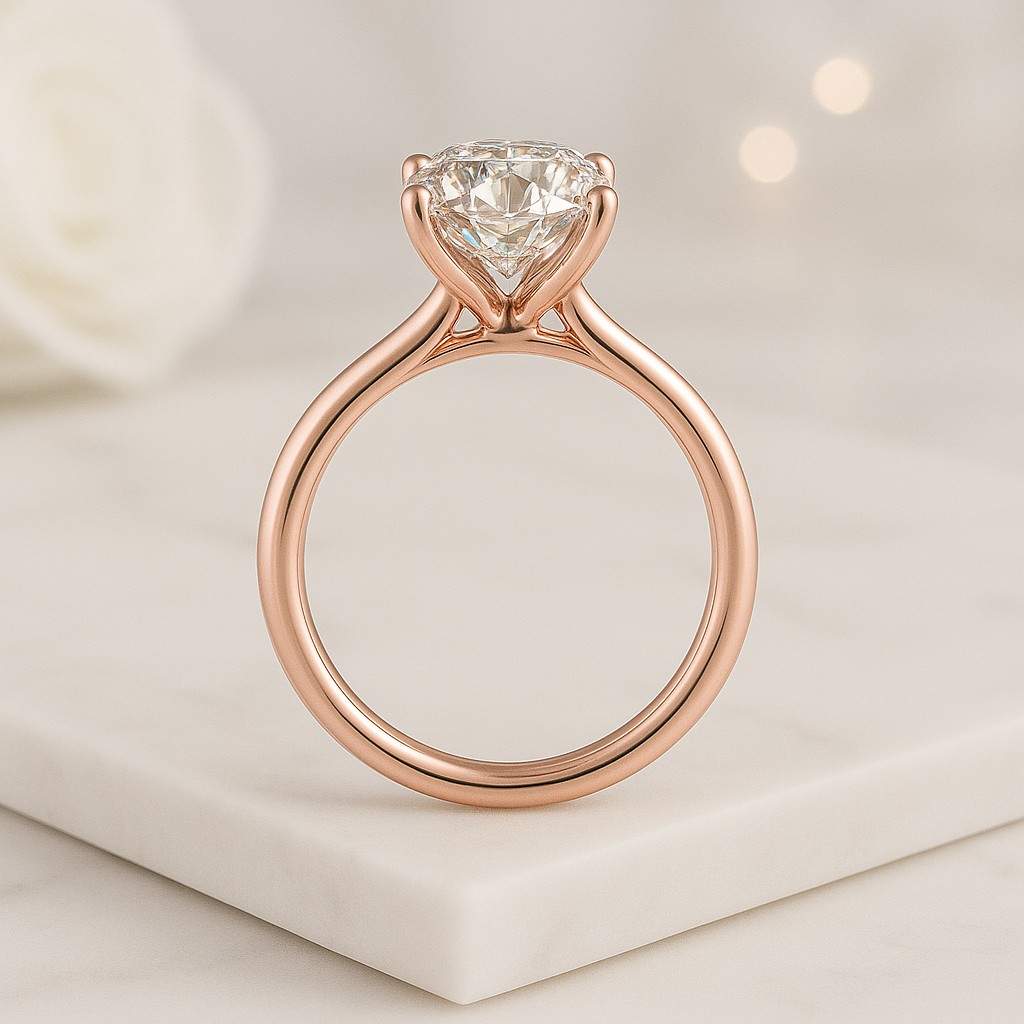 Oval Crush Ice Lab Diamond Solitaire Wedding Anniversary Ring