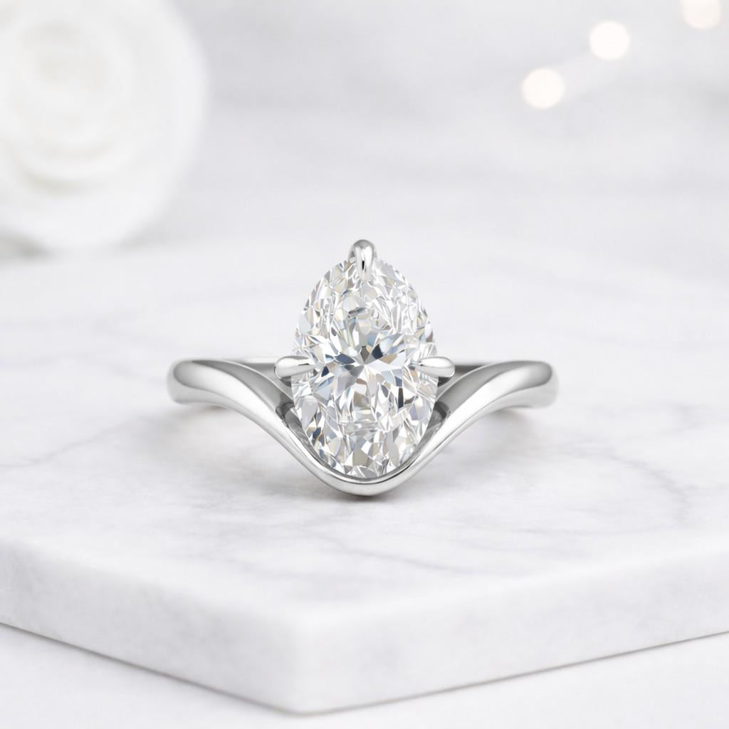 oval cut diamond engagement ring
