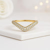 Classic Pave Diamond Curved Wedding Band