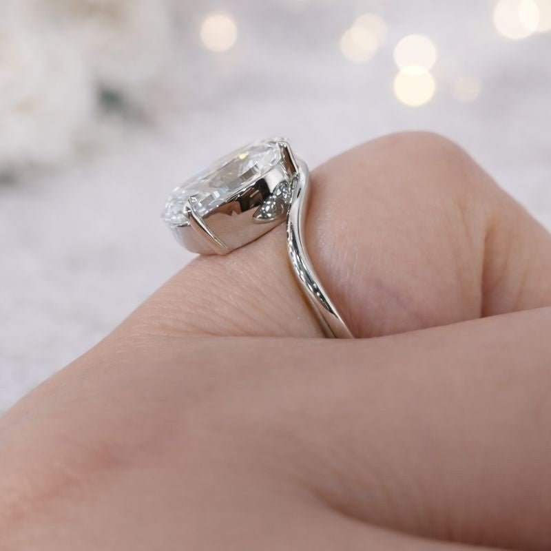 Oval Cut Solitaire Lab Grown Diamond Ring