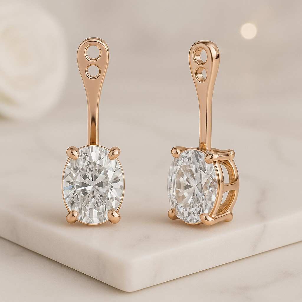 Oval Diamond Engagement Ring Lab Grown Diamond Solitaire Ring Wedding Anniversary Gifts Simple Diamond Ring for Proposal 10k 14k 18k Gold