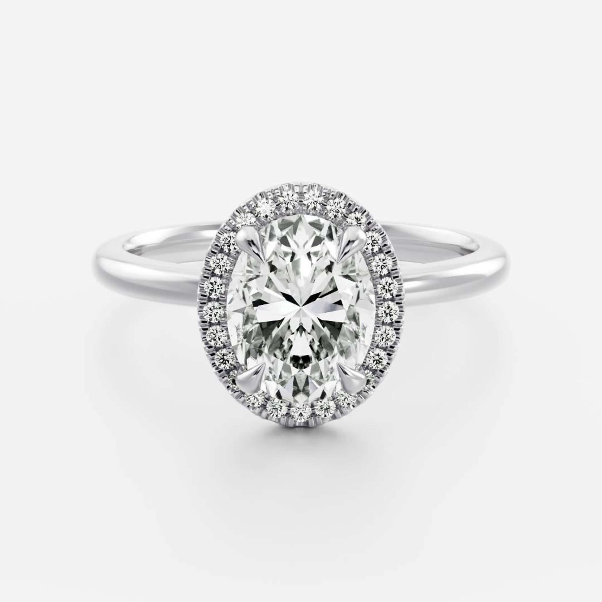 Oval Halo Diamond, Diamond Ring for Her