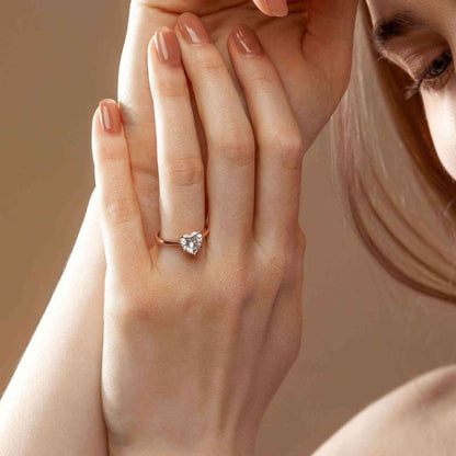 Oval Solitaire Diamond Engagement Ring with Pavé Band by Sami Jewels Premium 925 Sterling Silver Ring