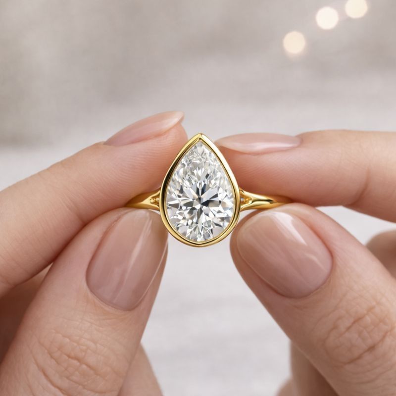pear cut diamond ring