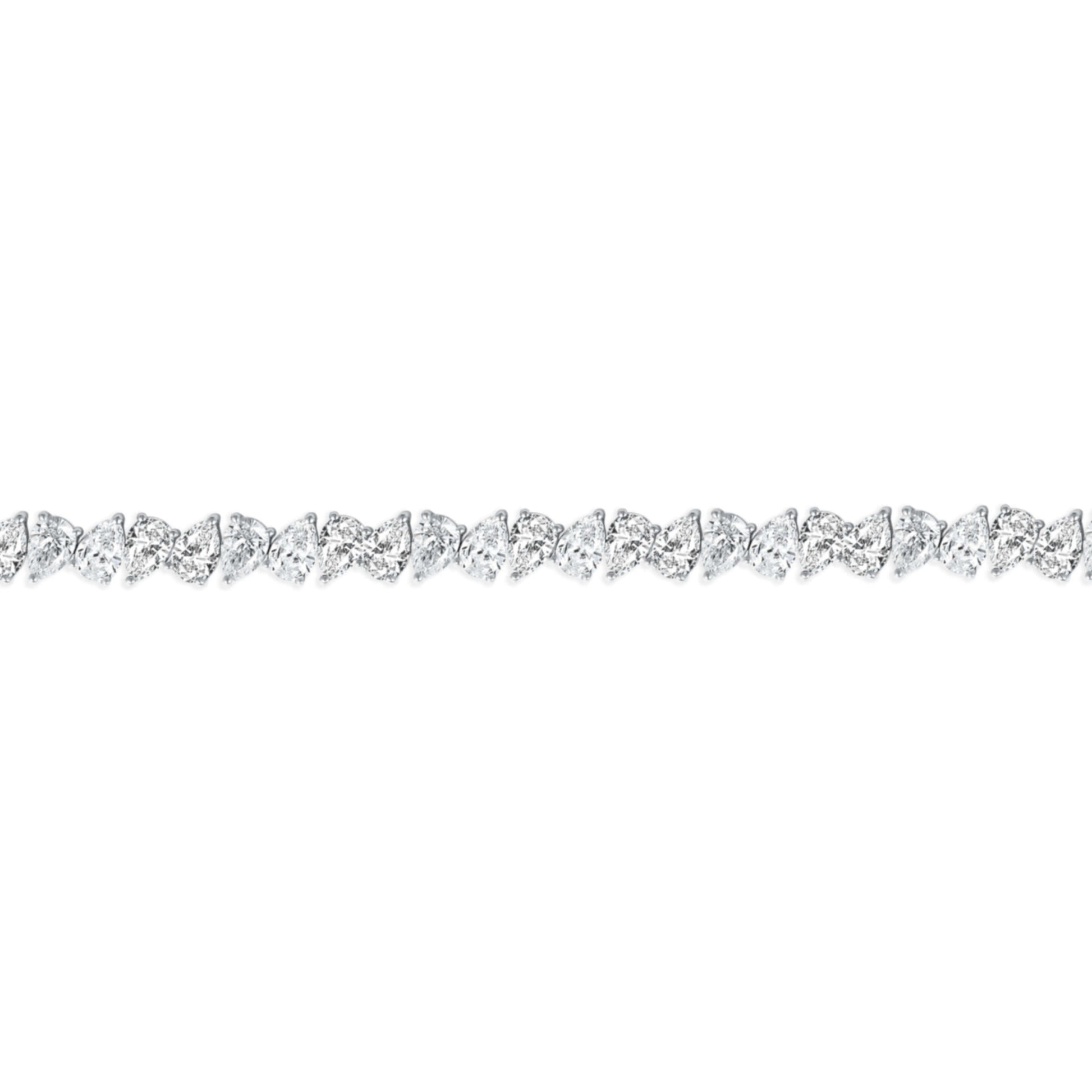 Pear Cut Simulated Diamond Bracelet