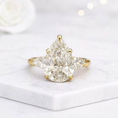 Pear Cut Trilogy Diamond Ring