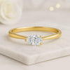 Three Prong Set Pear Cut Diamond Wedding Rings For Women