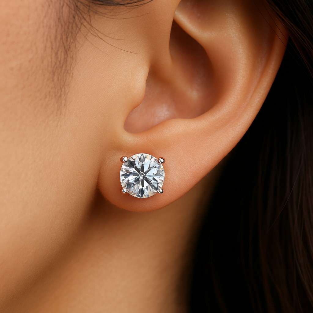 perfect for everyday wear screw back solitaire stud earrings push screw back earrings gift for daughter