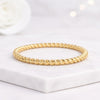 14k Gold Twist Rope Ring Gold Braided Band Ring for Women