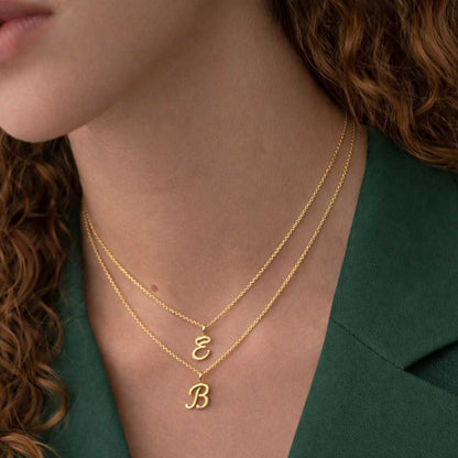 Personalized Script Initial Necklace For Her