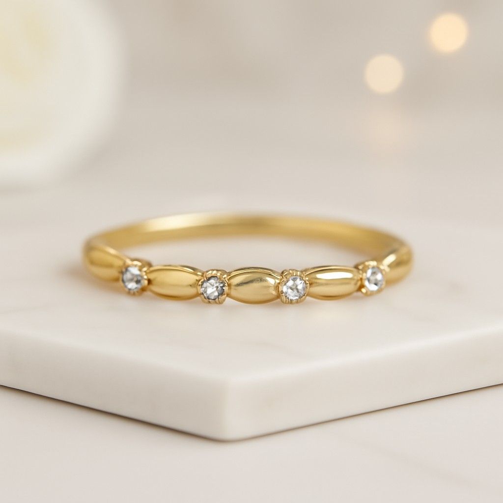 polished classic wedding rings with free engraved