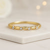 Round Cut Distance Diamond Wedding Band
