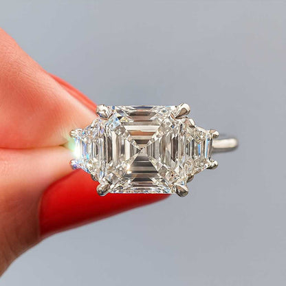 Proposal Ring for Girlfriend Lab Diamond Solitaire Ring 14K White Gold CVD Diamond Engagement Ring