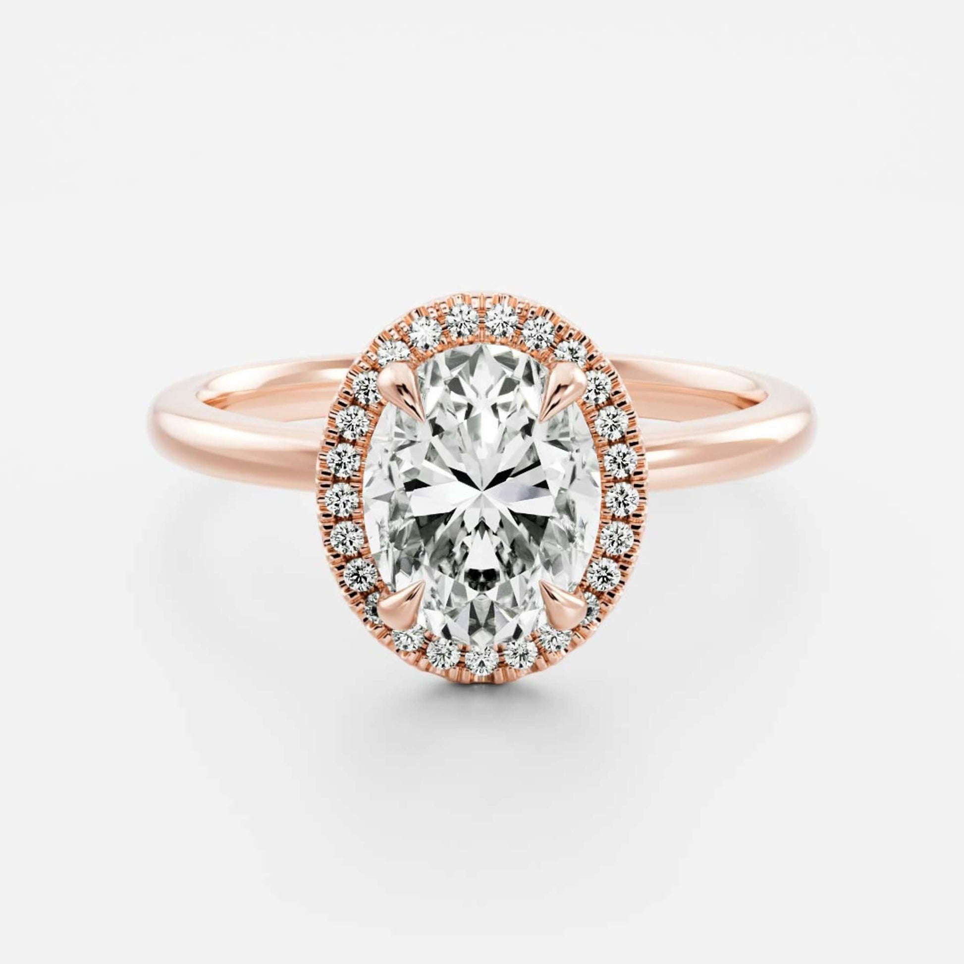 Radiant Cut Hidden Halo Lab Grown Diamond