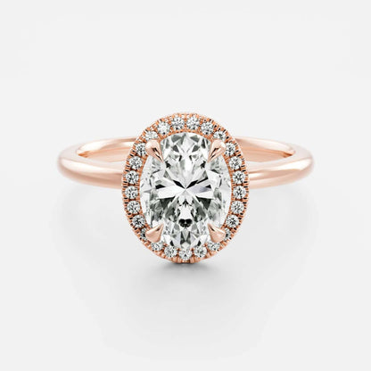 Radiant Cut Hidden Halo Lab Grown Diamond