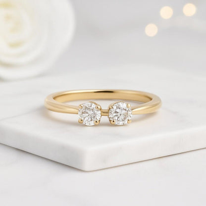 Radiant Cut Lab Diamond Solitaire Accent Ring