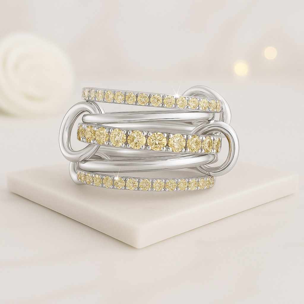 Radiant Cut Lab Grown Diamond Solitaire Ring Sparkling Contemporary Engagement