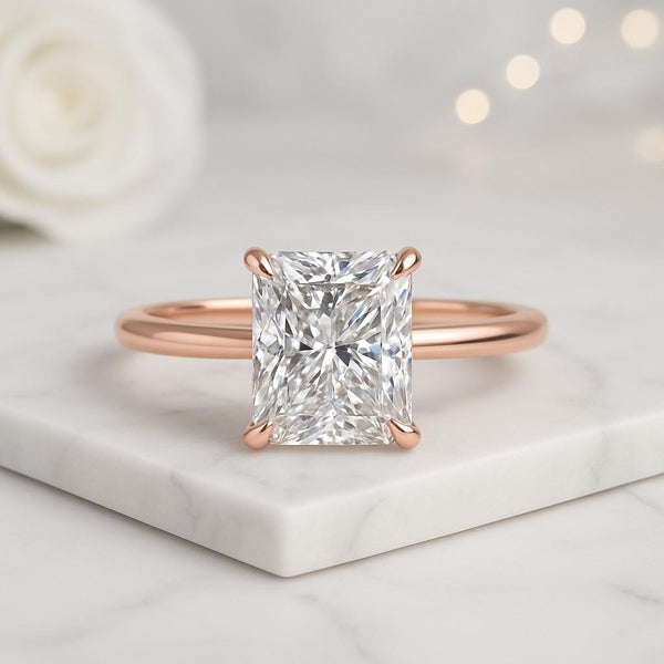 Radiant Cut Man Made Diamond Eco Friendly Diamond For Custom Engagement Ring