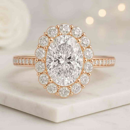 Real 14k White Gold Diamond Engagement Ring