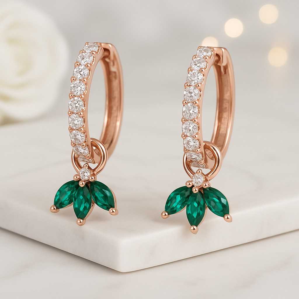 real diamond and emerald earrings may birthstone