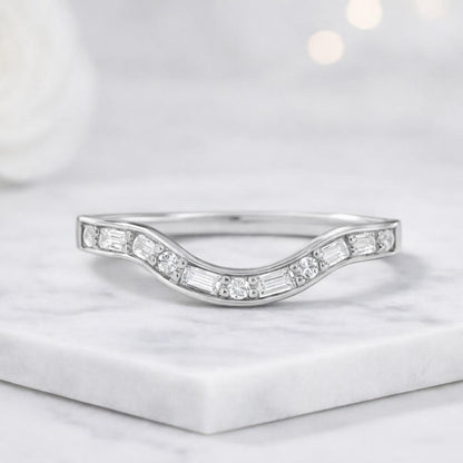 Round And Baguette Diamond Ring
