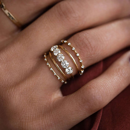 Round Cut Diamond Matching Band