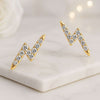 Lab Grown Diamond Lightning Bolt Stud Earrings