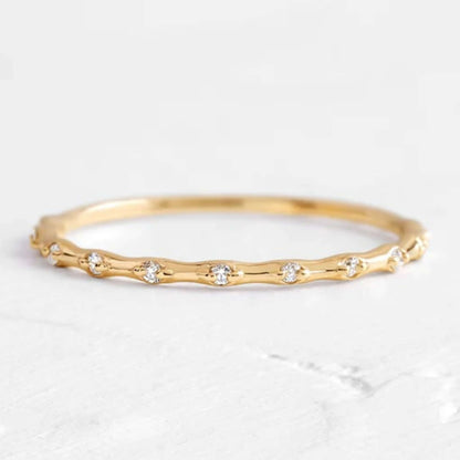 Round Cut Distance Diamond Band