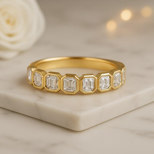 Round Cut Lab Diamond Hidden Halo Solitaire Engagement Ring  0.50 Carat Lab Grown Diamond Wedding Ring 14K Yellow Gold Claw Prong Set Ring