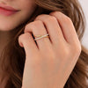 Round Cut Lab Grown Diamond Cross Over Band