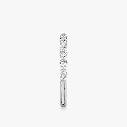 Round Cut Moissanite Wedding Band For her