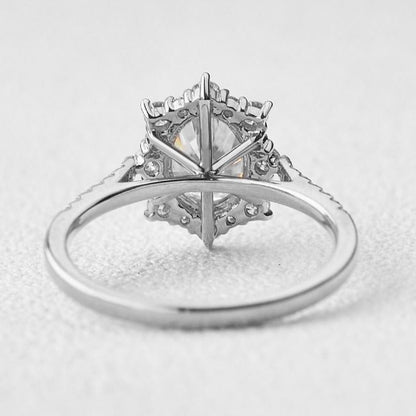 Round Cut Side Stones, Vintage Promise Ring