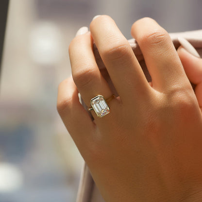 Round Diamond Hidden Halo ring