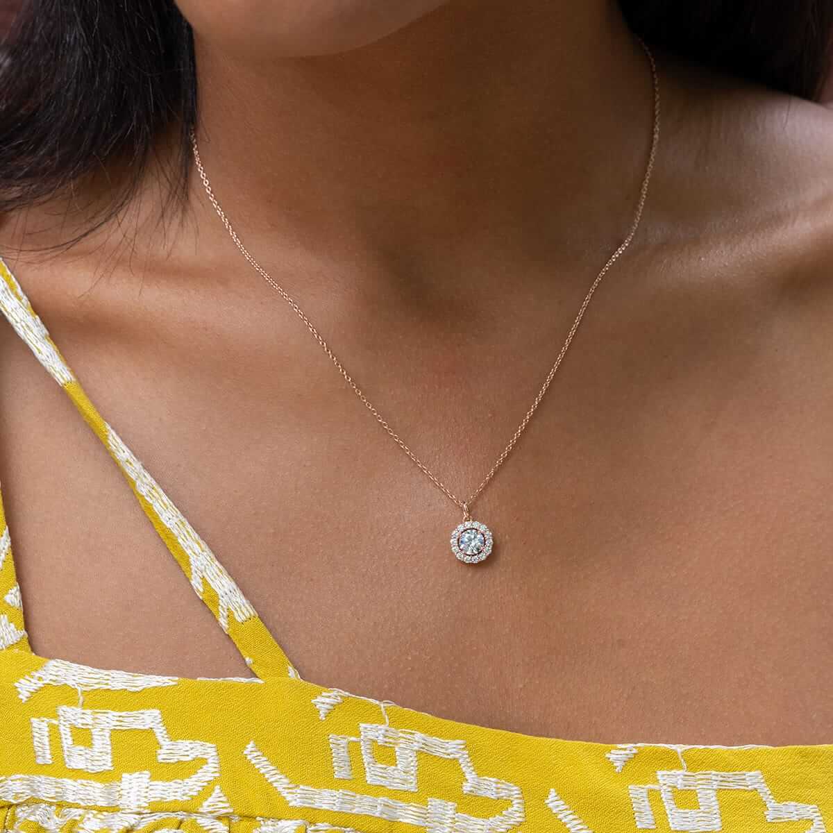 Round Diamond Solitaire Pendant
