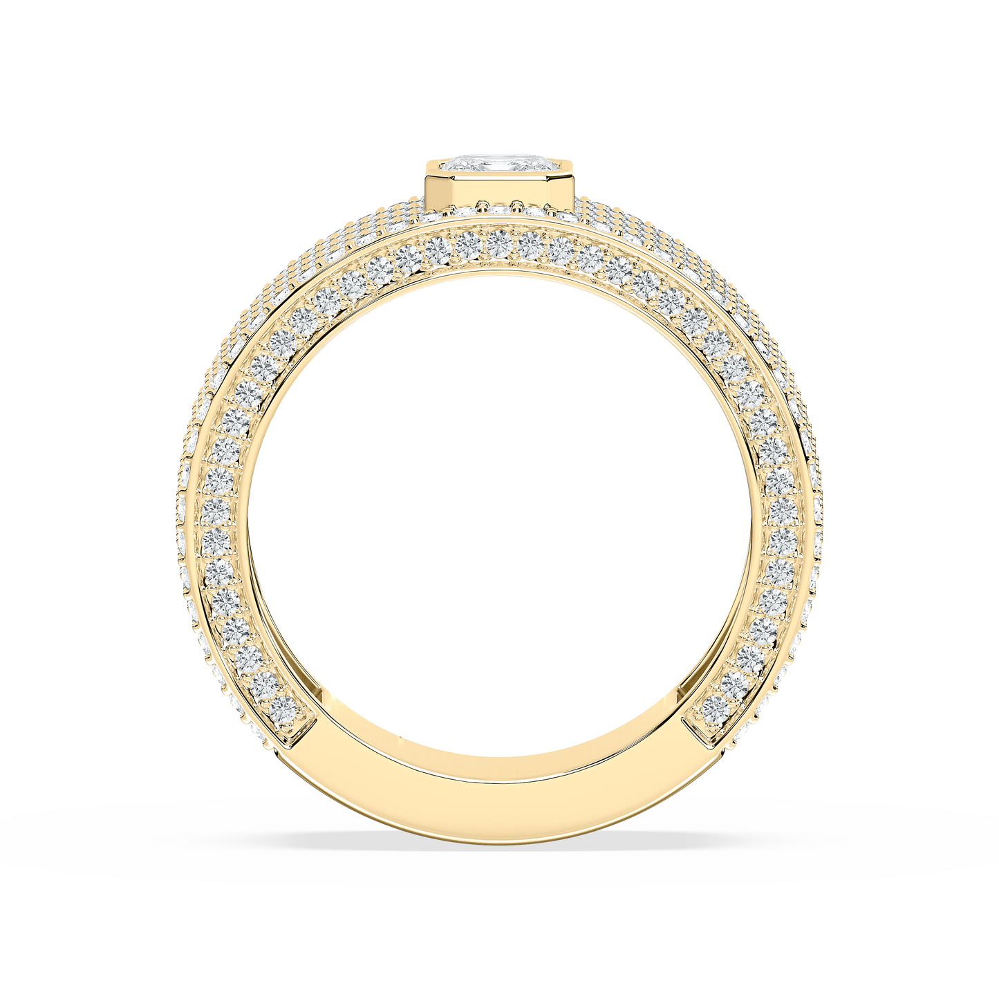Round Diamond Wedding Band