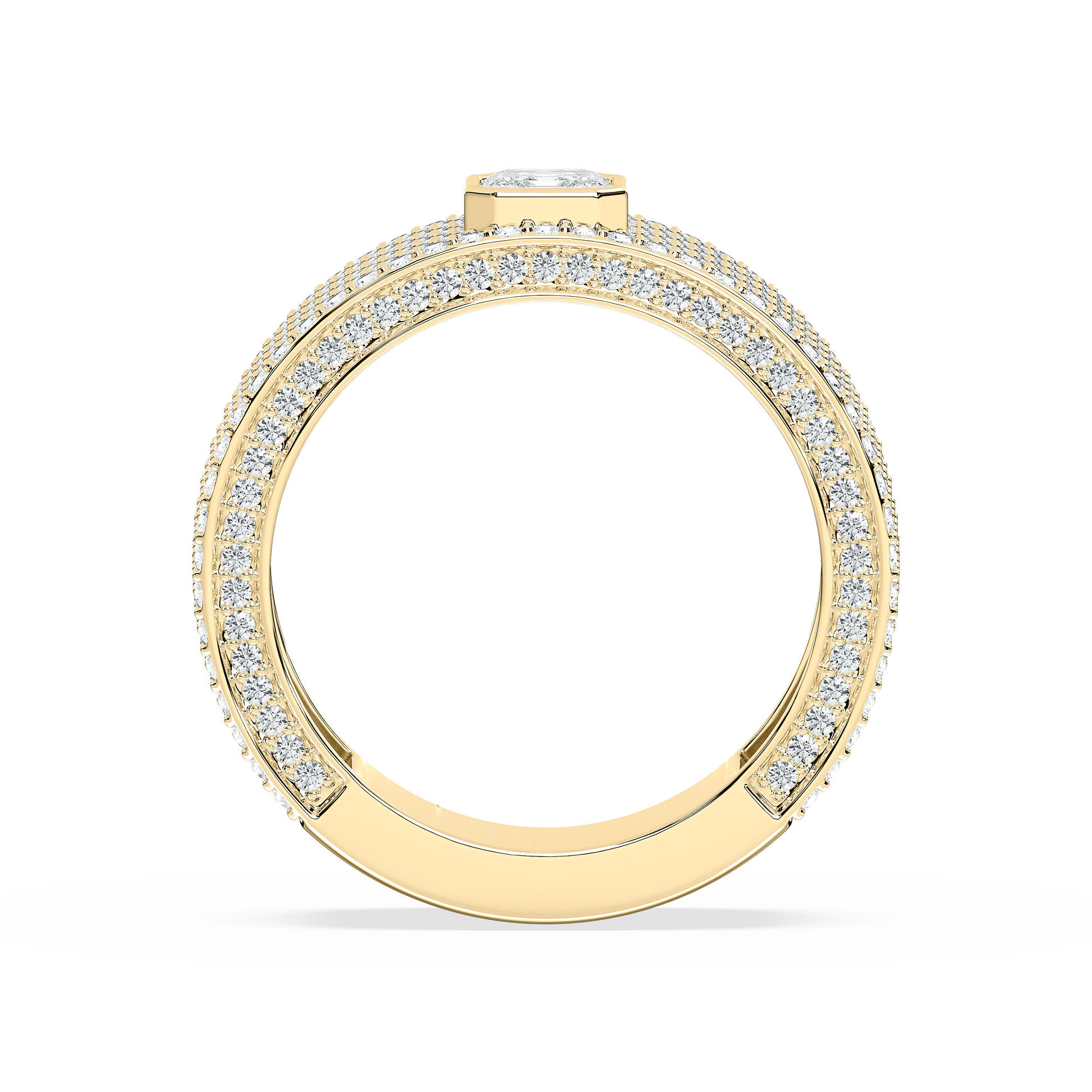 Round Diamond Wedding Band