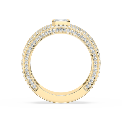 Round Diamond Wedding Band