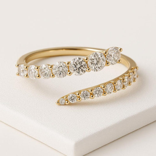 Round Diamond Wrap Ring