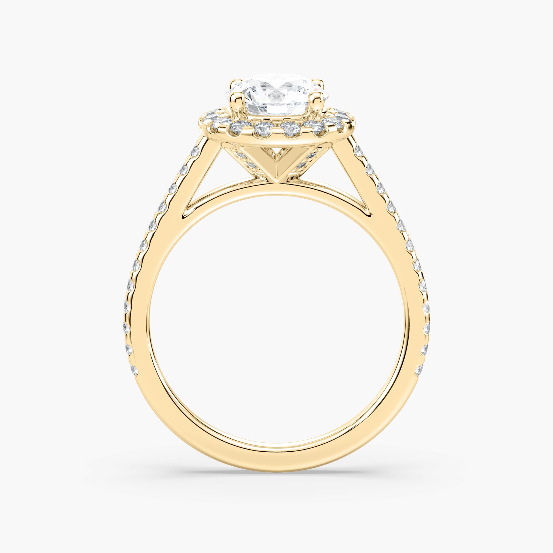 Round Lab Diamond Wedding Ring
