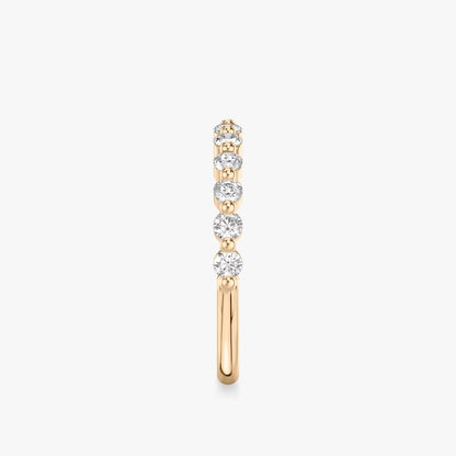 Round Moissanite Band, Dainty Stacking Ring