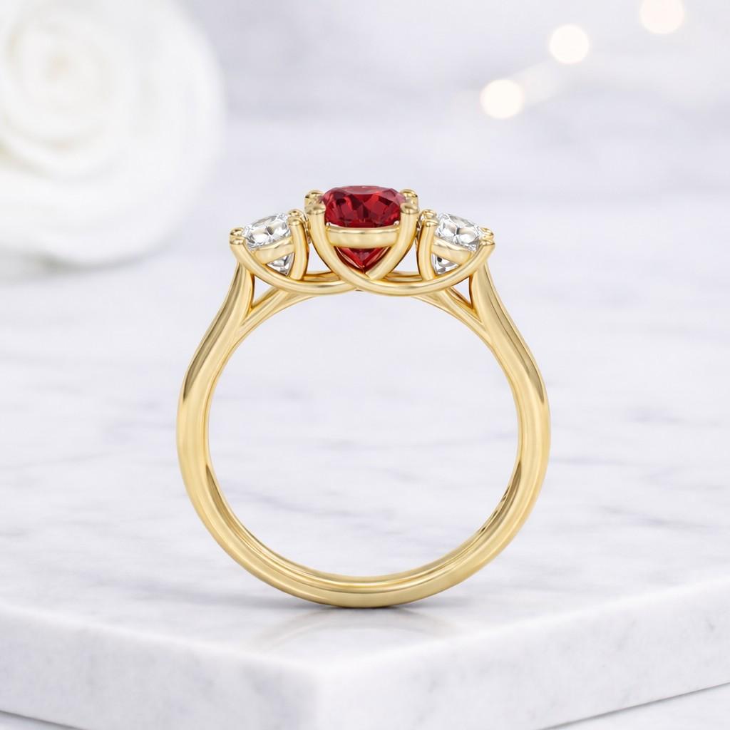 Ruby Trilogy Ring