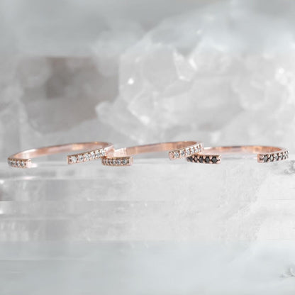 Salt and Pepper Half Eternity Diamond Bands