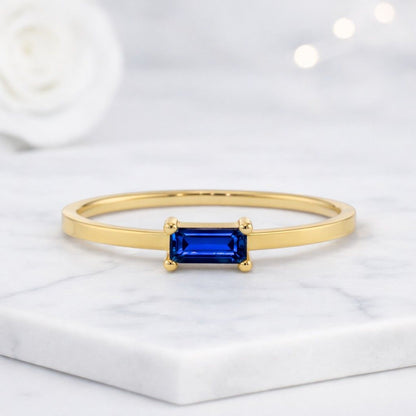 Sapphire Jewelry Dainty Ring Everyday Wear Ring Gemstone Ring