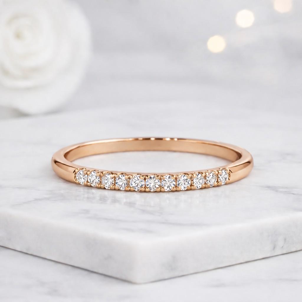 Seven Stone Ring Round Cut Diamond Anniversary Ring Real Lab Grown Diamond Ring Anniversary Ring for Women Birthday Gifts 10k 14k 18k Gold
