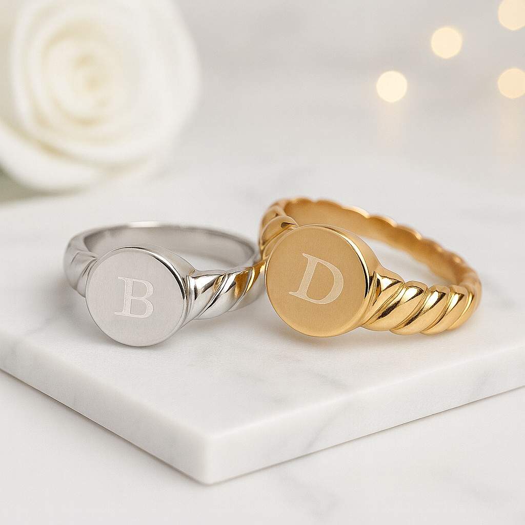 Signet Wedding Ring Round Flower Shape Engagement Ring 14K Yellow Gold Leafy Ring Unique Flush Set Unisex Ring