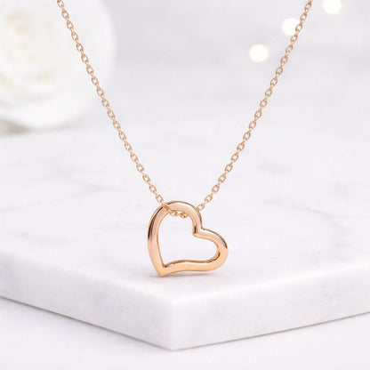 Simple Heart Pendant  Floating Heart Pendant 