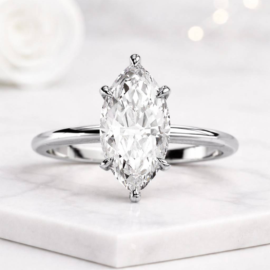 Six Claw Prong Set Ring