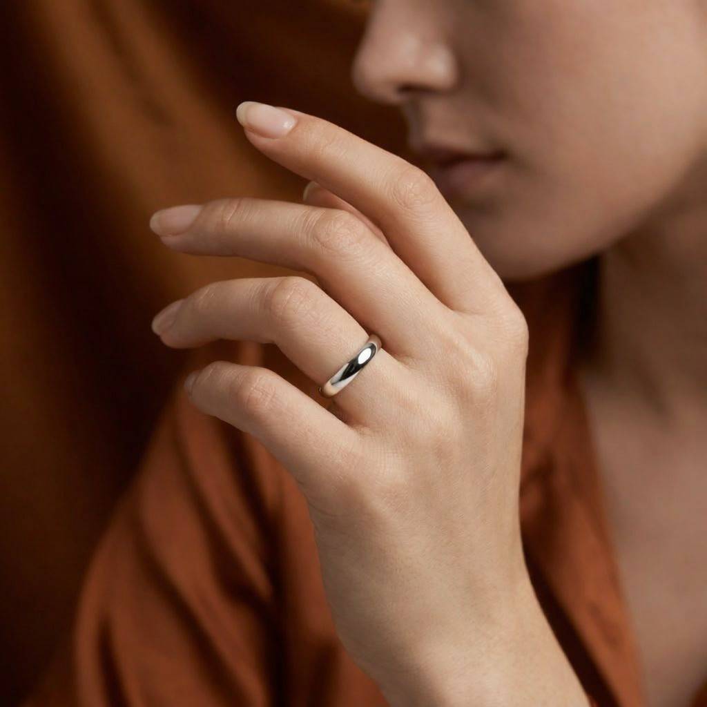 14k rose gold comfort fit wedding band ring