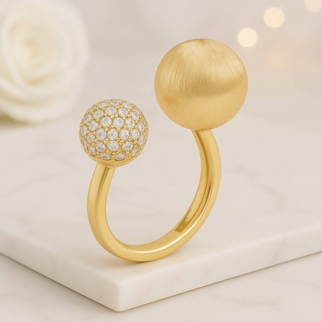 Solid Gold Band Open wedding Band Cuff Gold Band Ring for Daughter