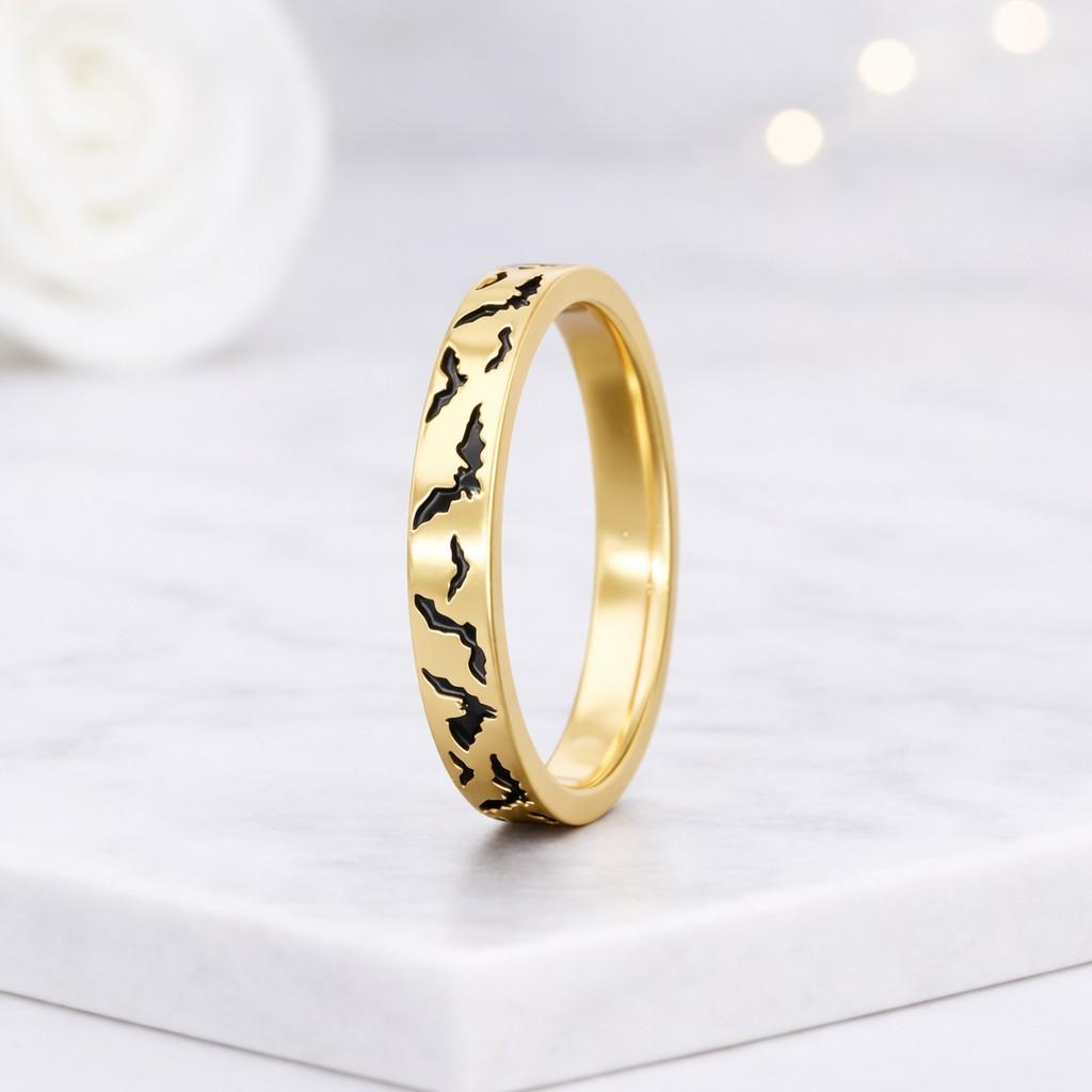 Solid Gold Handmade Engraving Ring